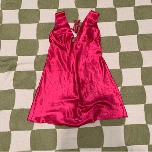 gorgeous pink and orange lace medium slip dress (LOOK AT BACK)